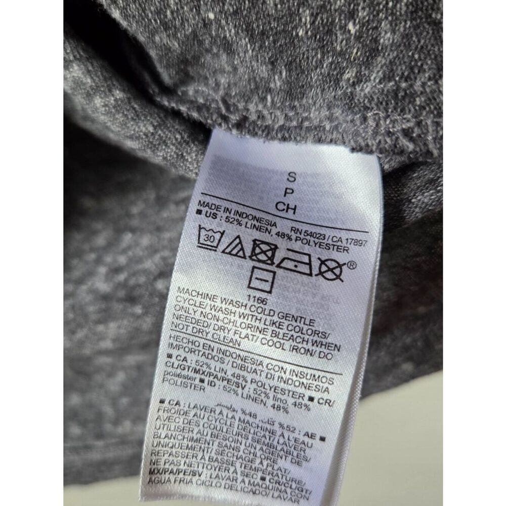 EUC OLD NAVY LINEN BLEND GREY HEATHERED TEE SIZE SMALL OVERSIZED - Picture 8 of 11